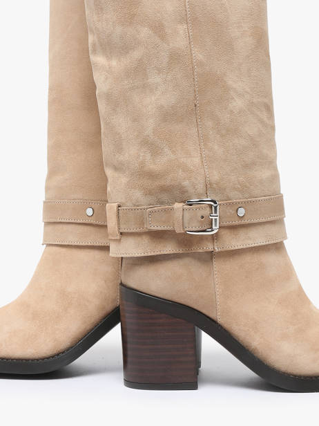 Laarzen Met Hak Selena Uit Leder Alpe Beige women 52841122 ander zicht 3